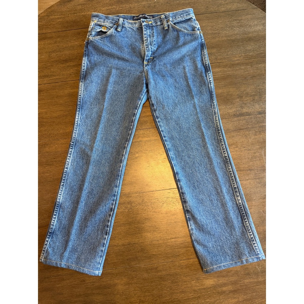 Wrangler George Strait Cowboy Cut Slim Fit Jeans 936GSHD Blue Denim 32x30 Mens - Picture 2 of 8